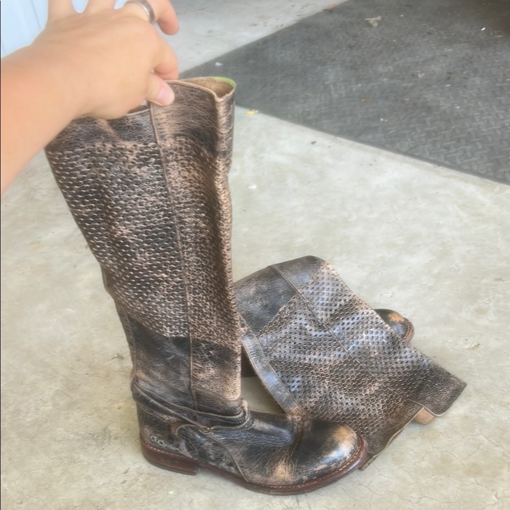 Kids Brown Leather Boots